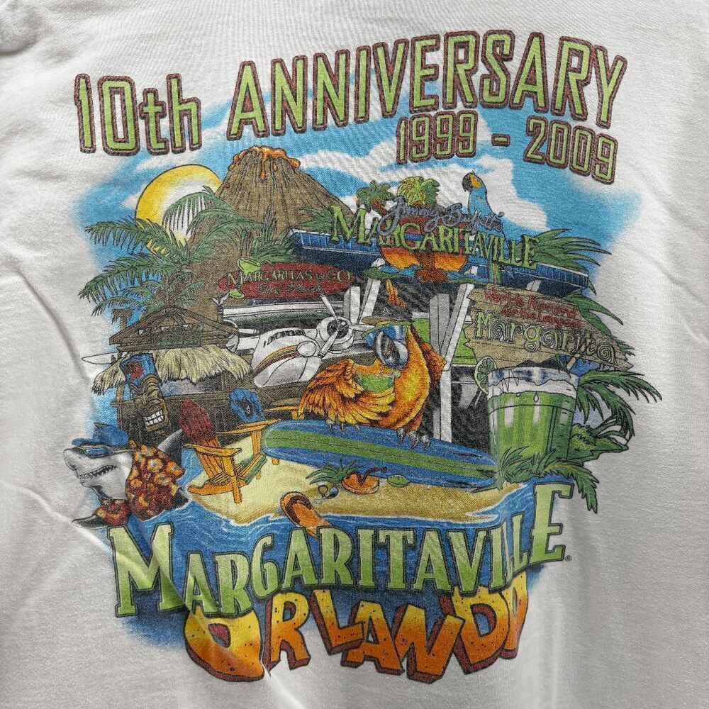 Margaritaville Orlando Jimmy Buffett Parrots Planes Volcanoes Shirt Size 2XL